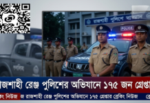 রাজশাহী রেঞ্জ পুলিশের অভিযানে ১৭৫ জন গ্রেপ্তার রাজশাহী রেঞ্জ পুলিশের অভিযান